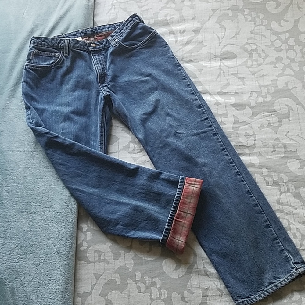 Carhartt flannel lined jeans